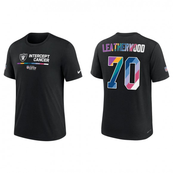 Alex Leatherwood Las Vegas Raiders Black 2022 NFL Crucial Catch Performance T-Shirt
