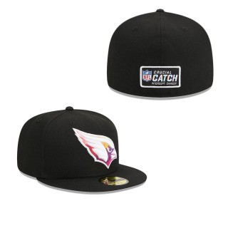 Arizona Cardinals Black 2023 NFL Crucial Catch Fitted Hat
