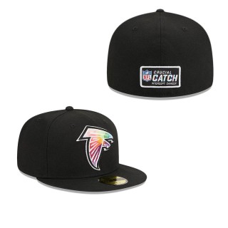 Atlanta Falcons Black 2023 NFL Crucial Catch Fitted Hat