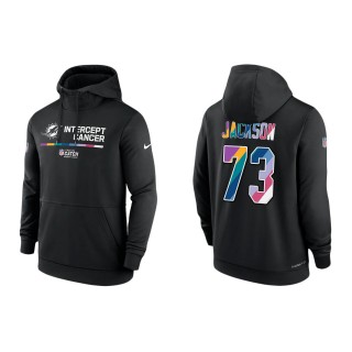 Austin Jackson Miami Dolphins Black 2022 NFL Crucial Catch Therma Performance Pullover Hoodie