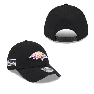 Baltimore Ravens Black 2023 NFL Crucial Catch 9FORTY Adjustable Hat