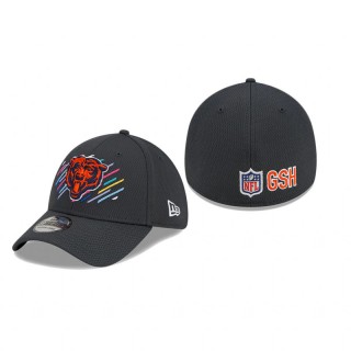 Chicago Bears Charcoal 2021 NFL Crucial Catch Head Logo 39THIRTY Hat