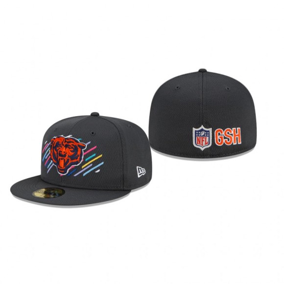 Chicago Bears Charcoal 2021 NFL Crucial Catch Head Logo 59FIFTY Hat