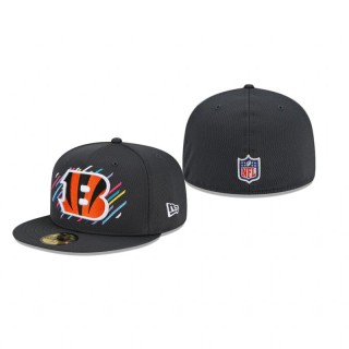 Cincinnati Bengals Charcoal 2021 NFL Crucial Catch 59FIFTY Fitted Hat