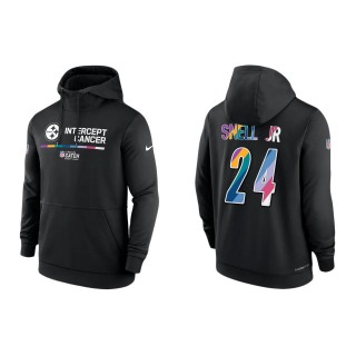 Benny Snell Jr. Pittsburgh Steelers Black 2022 NFL Crucial Catch Therma Performance Pullover Hoodie
