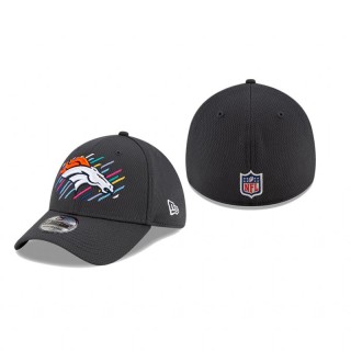 Denver Broncos Charcoal 2021 NFL Crucial Catch 39THIRTY Flex Hat