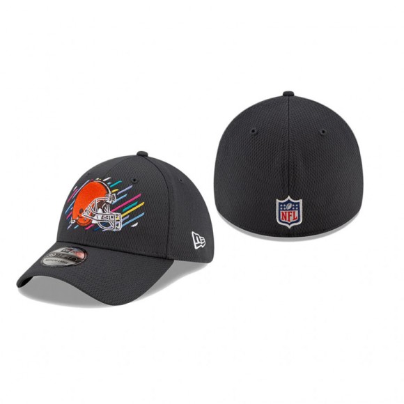 Cleveland Browns Charcoal 2021 NFL Crucial Catch 39THIRTY Flex Hat