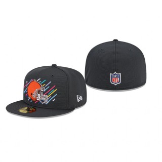 Cleveland Browns Charcoal 2021 NFL Crucial Catch 59FIFTY Fitted Hat