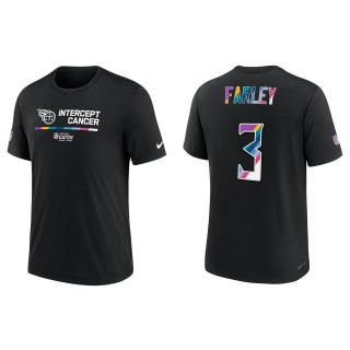 Caleb Farley Tennessee Titans Black 2022 NFL Crucial Catch Performance T-Shirt