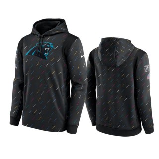 Men's Carolina Panthers Charcoal Therma Pullover 2021 NFL Crucial Catch Hoodie