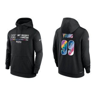Chase Young Washington Commanders Black 2022 NFL Crucial Catch Therma Performance Pullover Hoodie