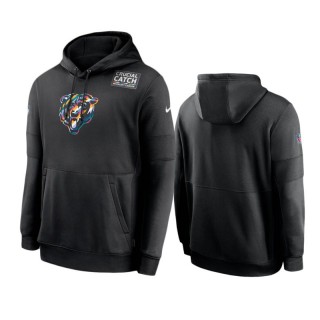Men's Chicago Bears Black Sideline Performance Crucial Catch Pullover Hoodie