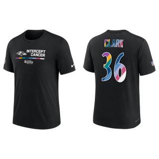 Chuck Clark Baltimore Ravens Black 2022 NFL Crucial Catch Performance T-Shirt