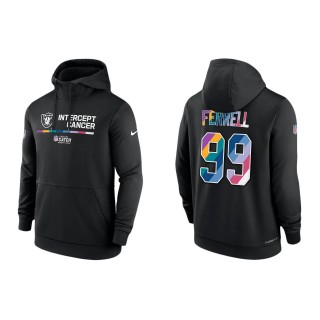 Clelin Ferrell Las Vegas Raiders Black 2022 NFL Crucial Catch Therma Performance Pullover Hoodie