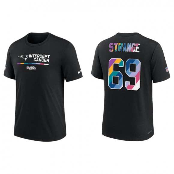 Cole Strange New England Patriots Black 2022 NFL Crucial Catch Performance T-Shirt