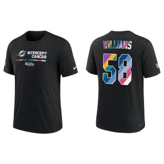 Connor Williams Miami Dolphins Black 2022 NFL Crucial Catch Performance T-Shirt