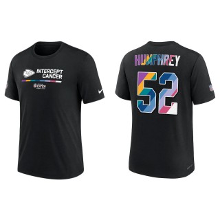 Creed Humphrey Kansas City Chiefs Black 2022 NFL Crucial Catch Performance T-Shirt