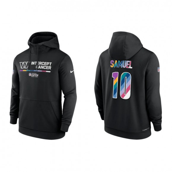 Curtis Samuel Washington Commanders Black 2022 NFL Crucial Catch Therma Performance Pullover Hoodie