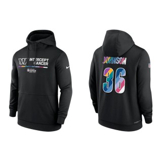 Danny Johnson Washington Commanders Black 2022 NFL Crucial Catch Therma Performance Pullover Hoodie