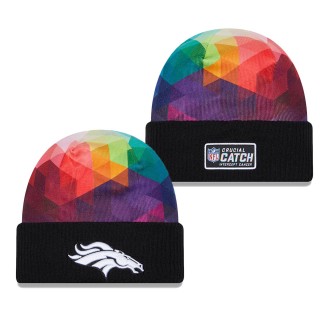 Denver Broncos Black 2023 NFL Crucial Catch Cuffed Knit Hat