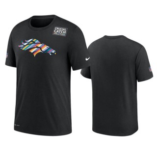 Men's Denver Broncos Black Sideline Crucial Catch Performance T-Shirt