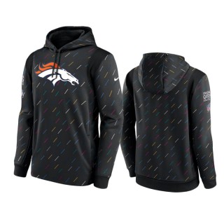 Men's Denver Broncos Charcoal Therma Pullover 2021 NFL Crucial Catch Hoodie