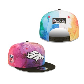 Men's Denver Broncos Pink Black 2022 NFL Crucial Catch 9FIFTY Snapback Hat