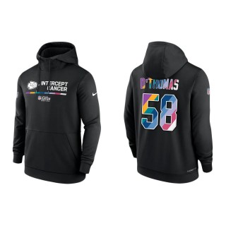 Derrick Thomas Kansas City Chiefs Black 2022 NFL Crucial Catch Therma Performance Pullover Hoodie