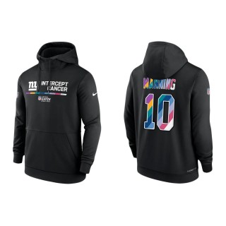 Eli Manning New York Giants Black 2022 NFL Crucial Catch Therma Performance Pullover Hoodie