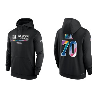 Evan Neal New York Giants Black 2022 NFL Crucial Catch Therma Performance Pullover Hoodie