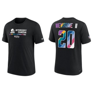 Greg Newsome II Cleveland Browns Black 2022 NFL Crucial Catch Performance T-Shirt