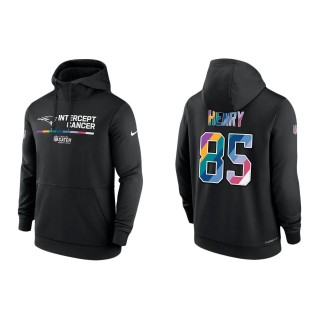 Hunter Henry New England Patriots Black 2022 NFL Crucial Catch Therma Performance Pullover Hoodie