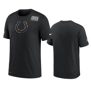 Men's Indianapolis Colts Black Sideline Crucial Catch Performance T-Shirt