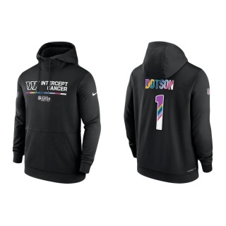 Jahan Dotson Washington Commanders Black 2022 NFL Crucial Catch Therma Performance Pullover Hoodie