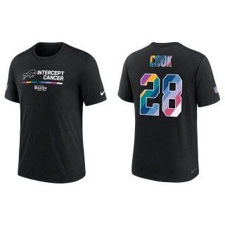 James Cook Buffalo Bills Black 2022 NFL Crucial Catch Performance T-Shirt
