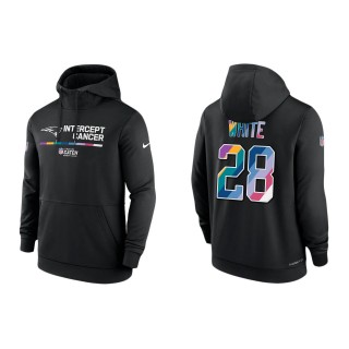 James White New England Patriots Black 2022 NFL Crucial Catch Therma Performance Pullover Hoodie