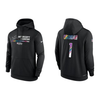 Jeff Okudah Detroit Lions Black 2022 NFL Crucial Catch Therma Performance Pullover Hoodie