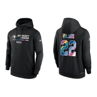 Jeff Wilson San Francisco 49ers Black 2022 NFL Crucial Catch Therma Performance Pullover Hoodie