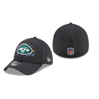 New York Jets Charcoal 2021 NFL Crucial Catch 39THIRTY Flex Hat