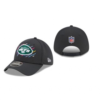 New York Jets Charcoal 2021 NFL Crucial Catch 9FORTY Adjustable Hat