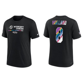 Jevon Holland Miami Dolphins Black 2022 NFL Crucial Catch Performance T-Shirt