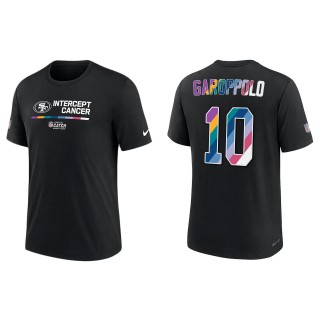 Jimmy Garoppolo San Francisco 49ers Black 2022 NFL Crucial Catch Performance T-Shirt