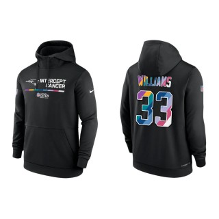 Joejuan Williams New England Patriots Black 2022 NFL Crucial Catch Therma Performance Pullover Hoodie