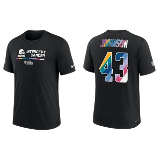 John Johnson Cleveland Browns Black 2022 NFL Crucial Catch Performance T-Shirt