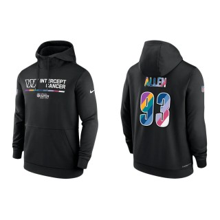 Jonathan Allen Washington Commanders Black 2022 NFL Crucial Catch Therma Performance Pullover Hoodie