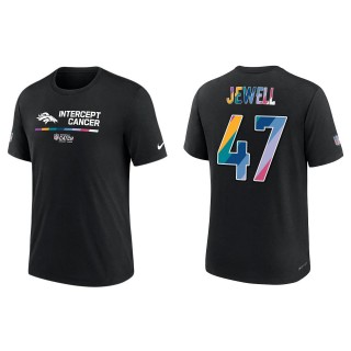 Josey Jewell Denver Broncos Black 2022 NFL Crucial Catch Performance T-Shirt