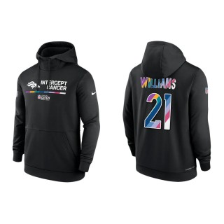 K'Waun Williams Denver Broncos Black 2022 NFL Crucial Catch Therma Performance Pullover Hoodie