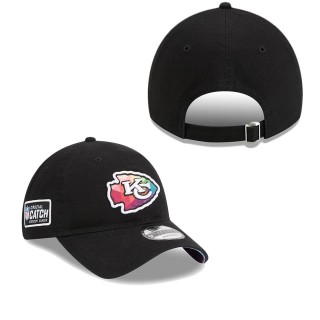 Kansas City Chiefs Black 2023 NFL Crucial Catch Adjustable Hat
