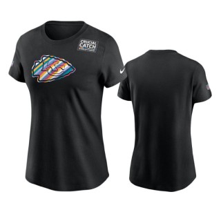 Women's Kansas City Chiefs Black Multicolor Crucial Catch Performance T-Shirt