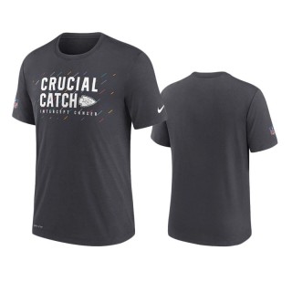 Men's Kansas City Chiefs Charcoal Performance 2021 NFL Crucial Catch T-Shirt